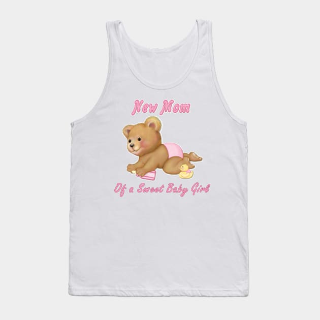 Crawling Teddy - New Mom of Girl Tank Top by SpiceTree